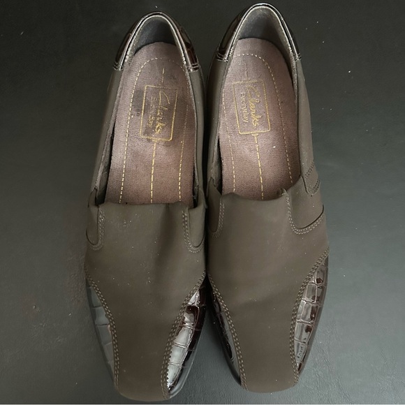 Clarks Womens Slip On Dress Shoes 7.5M Brown Gael Rex Comfort Model Workwear - Picture 6 of 9